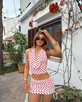 Zoe Polka Dot Cowl Neck Top